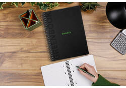 Notitieboek Rhodia Greenbook recycled A5+ lijn 160 pagina's 90gr hc