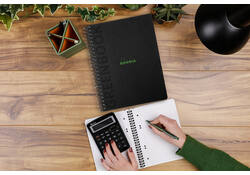 Notitieboek Rhodia Greenbook recycled A5+ lijn 160 pagina's 90gr hc