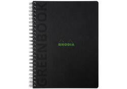 Notitieboek Rhodia Greenbook recycled A4+ lijn 160 pagina's 90gr hc