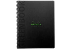 Notitieboek Rhodia Greenbook recycled A5+ lijn 160 pagina's 90gr sc