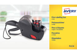 Etiketteertang Avery PL2/18 2 regels zwart