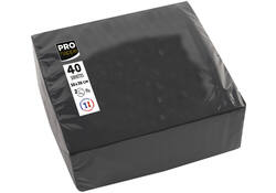 Servet Pronappe 1/4 vouw 2-laags 380x380mm 40 vel zwart