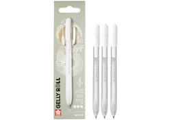 Gelschrijver Sakura Gelly Roll Classic 08 klikfunctie set à 3 stuks wit