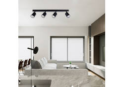 Plafondspot Integral Siena 4 spot IP20 GU10 zwart