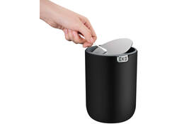 Afvalbak EKO Fandy 2 tafelmodel met swingdeksel 1,5 liter zwart