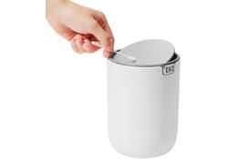 Afvalbak EKO Fandy 2 tafelmodel met swingdeksel 2,2 liter wit