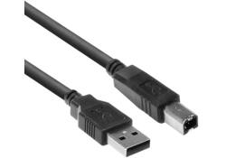 Kabel ACT USB USB-B 2.0 M zwart 3 meter