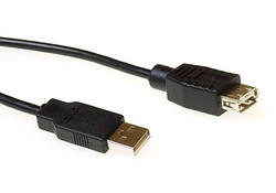 Kabel ACT USB 2.0 M/V zwart 1.8 meter