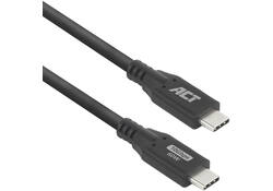 Kabel ACT USB-C 3.2 GEN.2 M/M zwart 2 meter