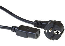 Kabel ACT Netsnoer CEE 7/7 male - C13 zwart 1.5 meter