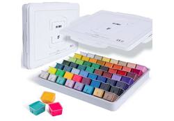 Gouache HIMI 56 kleuren 30gr inclusief neon en matellic opbergbox wit
