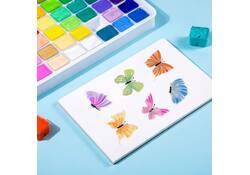 Gouache HIMI 56 kleuren 30gr inclusief neon en matellic opbergbox wit