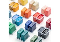 Gouache HIMI Twin cups 36 kleuren 12gr opbergbox lila