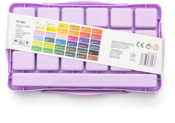 Gouache HIMI Twin cups 36 kleuren 12gr opbergbox lila