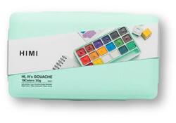 Gouache HIMI 18 kleuren 30gr opbergbox groen