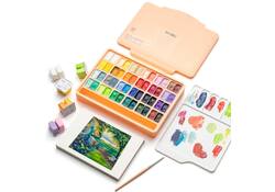 Gouache HIMI twin cups 48 kleuren 12gr opbergbox Peach Fuzz