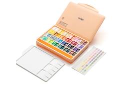 Gouache HIMI twin cups 48 kleuren 12gr opbergbox Peach Fuzz