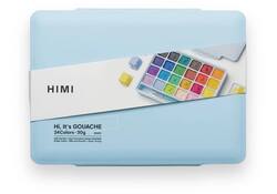 Gouache HIMI 24 kleuren 30gr opbergbox ice blue