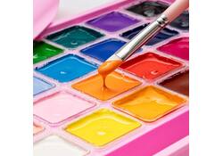 Gouache HIMI 24 kleuren 30gr opbergbox roze