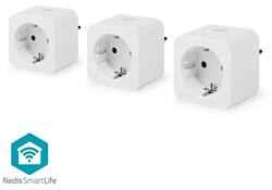 Slimme stekker Nedis Smartlife Wifi 3 stuks wit