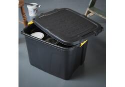 Opbergbox Bankers Box 42 liter met handgrepen robuust zwart
