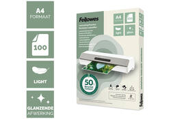 Lamineerhoes Fellowes A4 light 50% gerecycled glans 100stuks