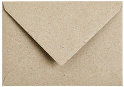 Envelop Papicolor C6 114x162mm kraft grijs