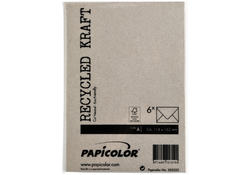 Envelop Papicolor C6 114x162mm kraft grijs