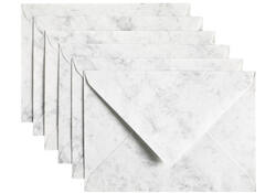 Envelop Papicolor C6 114x162mm marble grijs