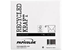 Envelop Papicolor 140x140mm kraft wit