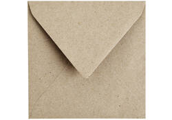 Envelop Papicolor 140x140mm kraft grijs