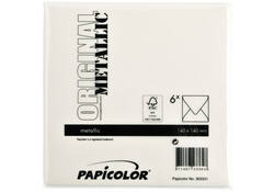 Envelop Papicolor 140x140mm metallic ivoor