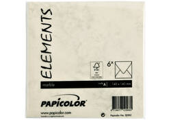 Envelop Papicolor 140x140mm marble ivoor