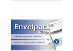 Dubbele kaart Papyrus Envelpack Design A6 105x148mm wit 894456