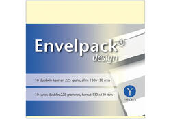 Dubbele kaart Papyrus Envelpack Design vierkant 130x130mm ivoor 894460
