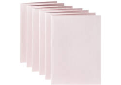 Correspondentiekaart Papicolor dubbel 105x148mm lichtroze pak à 6 stuks