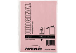 Correspondentiekaart Papicolor dubbel 105x148mm babyroze pak à 6 stuks