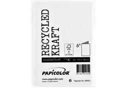 Correspondentiekaart Papicolor dubbel 105x148mm kraft wit pak à 6 stuks