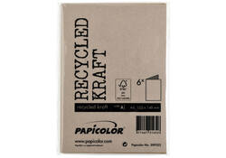 Correspondentiekaart Papicolor dubbel 105x148mm bruin pak à 6 stuks