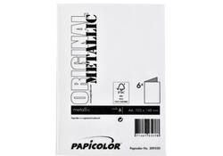 Correspondentiekaart Papicolor dubbel 105x148mm metallic parelwit pak à 6 stuks