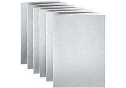 Correspondentiekaart Papicolor dubbel 105x148mm metallic zilver pak à 6 stuks