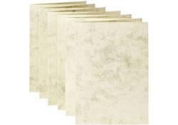 Correspondentiekaart Papicolor dubbel 105x148mm marmer ivoor pak à 6 stuks