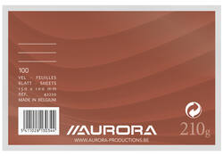 Systeemkaart Aurora 150x100mm lijn + rode koplijn 210gr wit