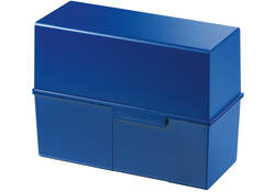 Kaartenbak Han breed A5 kunststof blauw
