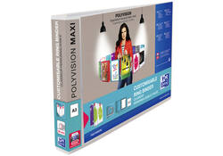 Presentatieringband Oxford Polyvision Maxi A3 dwars 4-rings D-mech 30mm transparant