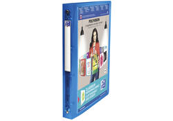 Presentatieringband Oxford Polyvision A4 4-rings O-mech 20mm blauw