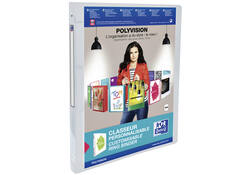 Presentatieringband Oxford Polyvision A4 4-rings O-mech 15mm transparant