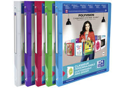 Presentatieringband Oxford Polyvision A4 4-rings O-mech 15mm assorti