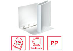 Presentatieringband Esselte Essentials panorama A4 4-rings D-mechaniek 44mm wit