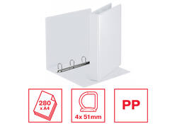 Presentatieringband Esselte Essentials panorama A4 2-rings D-mechaniek 51mm wit
